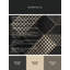 Tapis art déco à carreaux lavable à la machine gris Arverne-1104179068