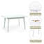 Ensemble de table de salle à manger pour 4 personnes, chaises en bois massif de style classique avec table extensible rectangulaire, ensemble de salle de cuisine, tissu-885067869