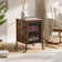 Brown End Table With Pull-Out Shelf