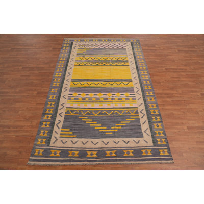 Wool Kilim Area Rug 6x10