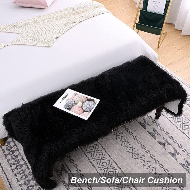 Faux Sheepskin Indoor Rug, Rectangle 3' x 5'