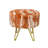 Markie Everly Quinn Round Faux Fur Ottoman-1088685149
