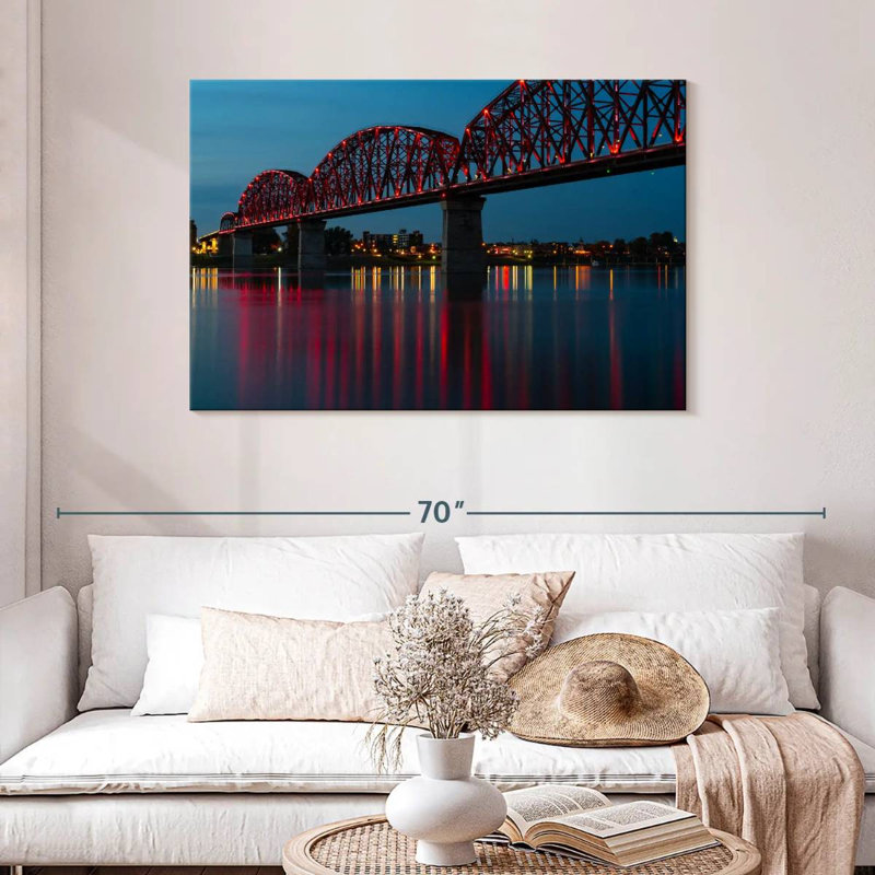 Ravi, pont illuminé à Louisville, H 30 po x l 45 po
