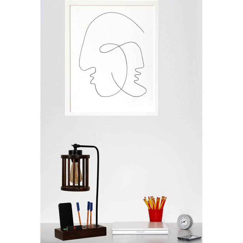 Lampe de bureau brune 17,72 po Mcbroom