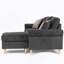 Ensemble modulaire réversible avec 2 coussins décoratifs gris ardoise, polyvalent et élégant pour tout espace de vie-1519021254