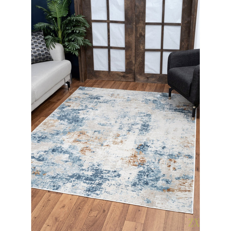 Elegance2 Ft. 7 In. X 7 Ft. 3 In. Area Rug Contemporary Design Stain Resistant For Living Room, Bedroom, Entryway And High-Traffic Areas
