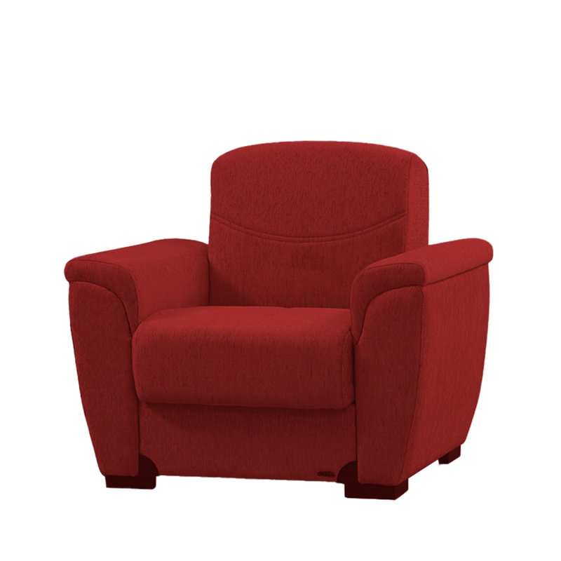 Fauteuil Everly, Mélange de polyester et de nylon rouge