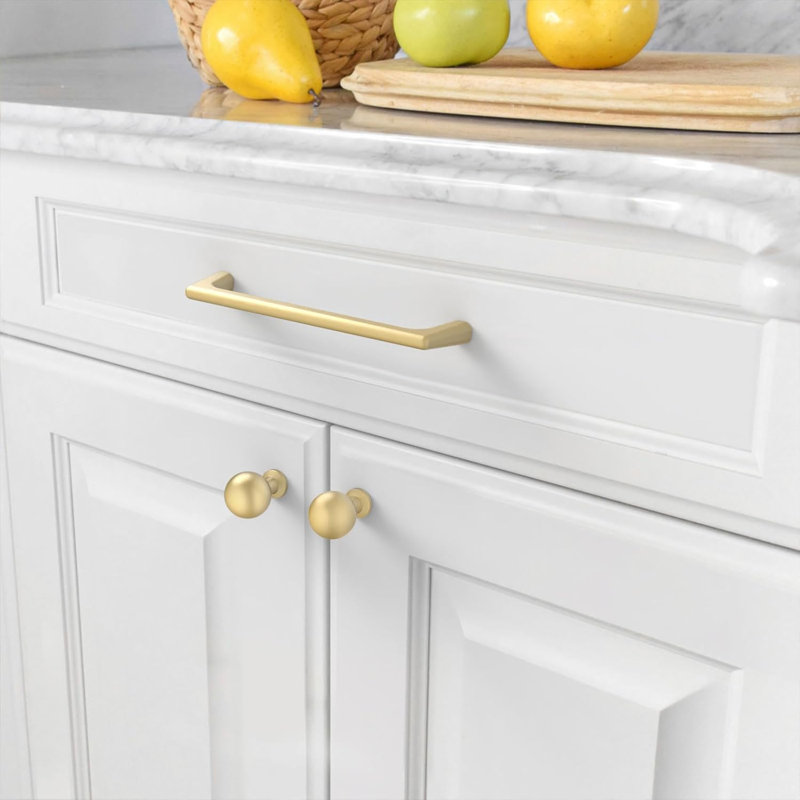 Paquet de 10 poignées d'armoire - poignées d'armoire de cuisine à trou central, poignées de tiroir durables pour armoires, armoires, commodes et garde-robes