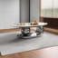 Table basse en marbre texturé pour le salon, table basse ovale moderne-753759579-753650608