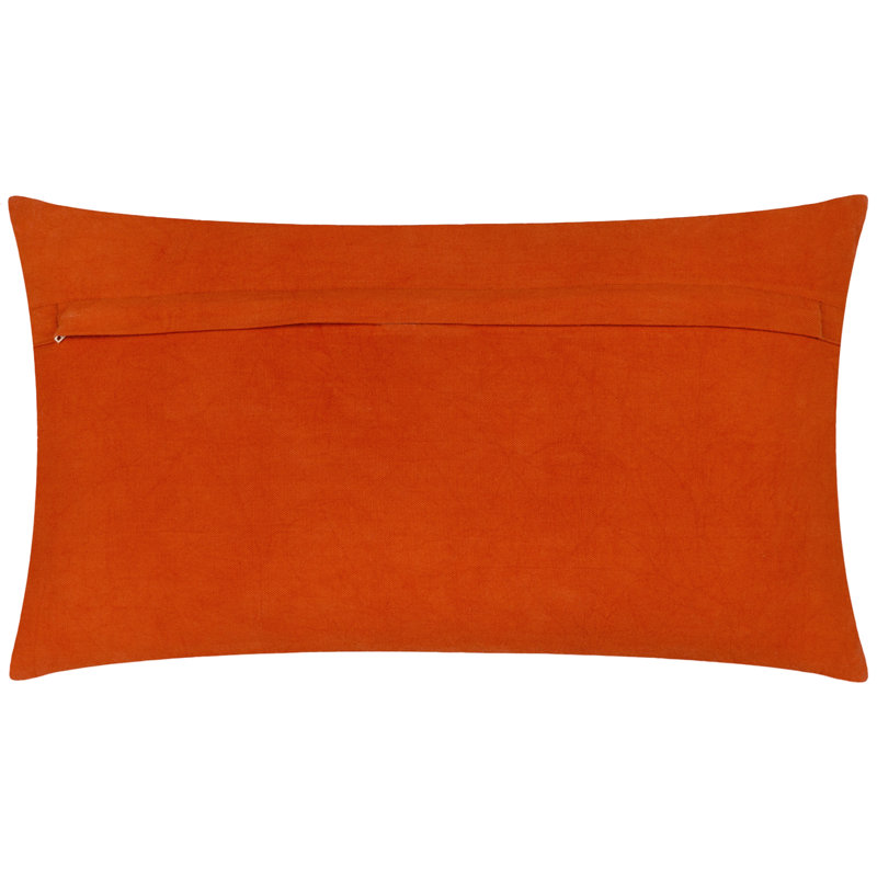 Clauda Abstract Orange Rectangular Cushion Cover