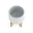 Natacha Stoneware Planter with Bamboo Stand - Ceramic Plant Pot with Raised Decorative Design, Modern Elevated Display-1110457960-1166807720