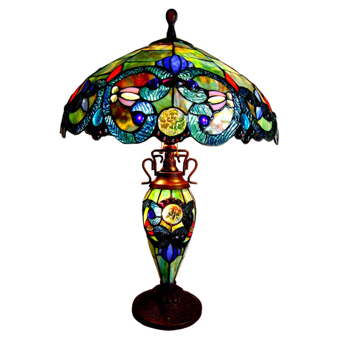 Lampe de table 26 po Elston, Vert