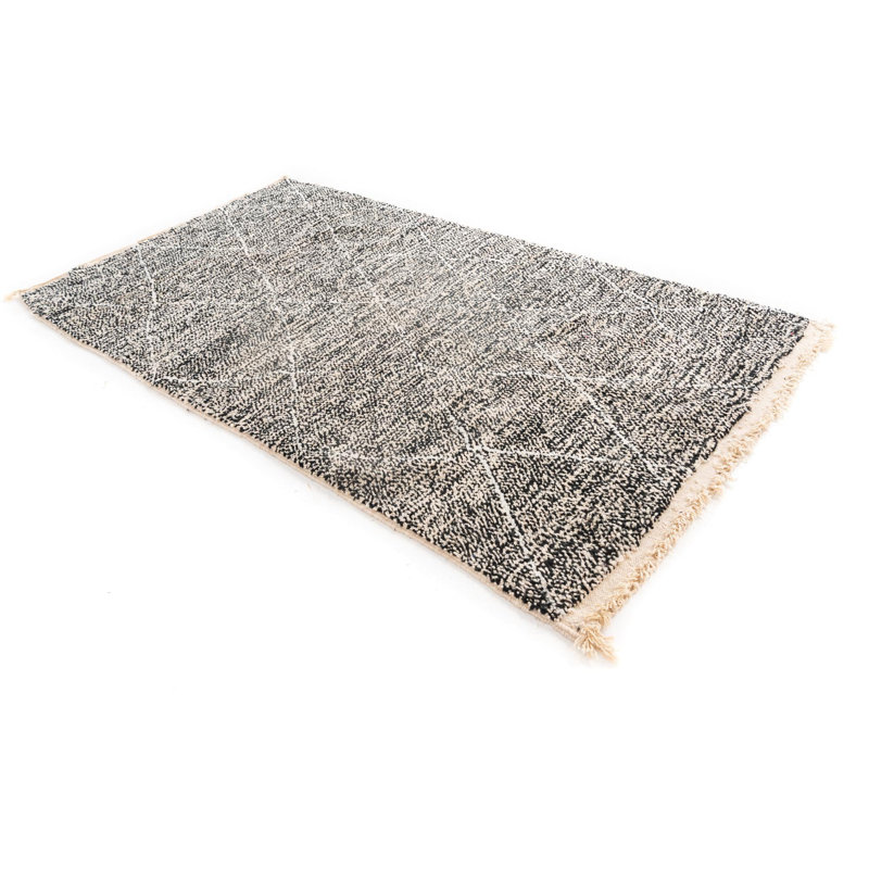 Tapis noir et blanc Nathaniel