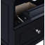 Ensemble de meuble-lavabo 24 po avec lavabo en céramique, armoire de rangement moderne avec 2 tiroirs, cadre en bois massif, noir
