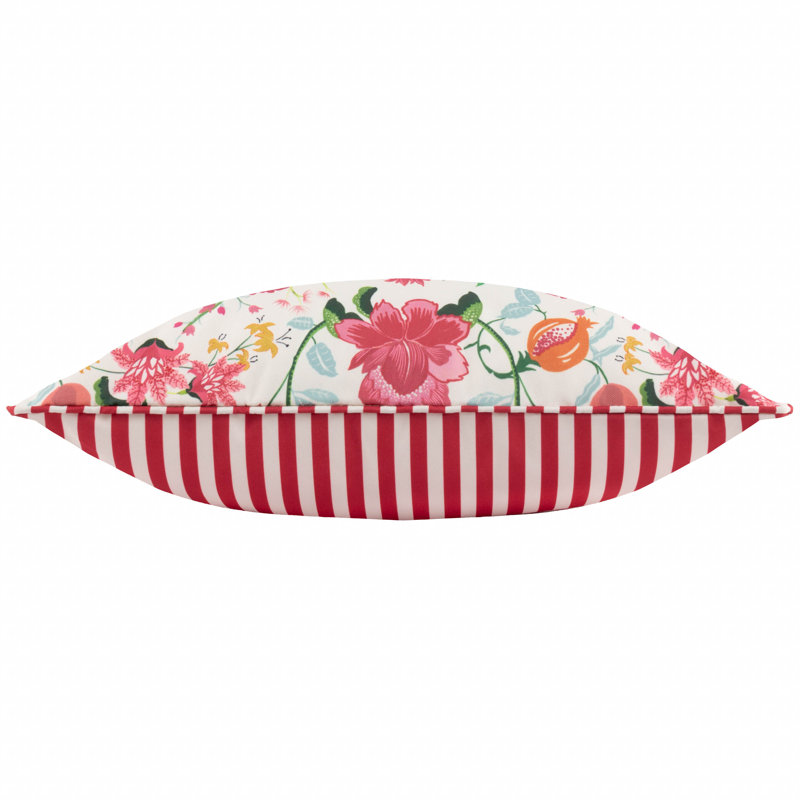 Claudia Indoor / Outdoor Square Throw, Pillow Cover Only - No Insert, Red