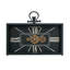 Horloge de table romaine à chiffres en noir / or