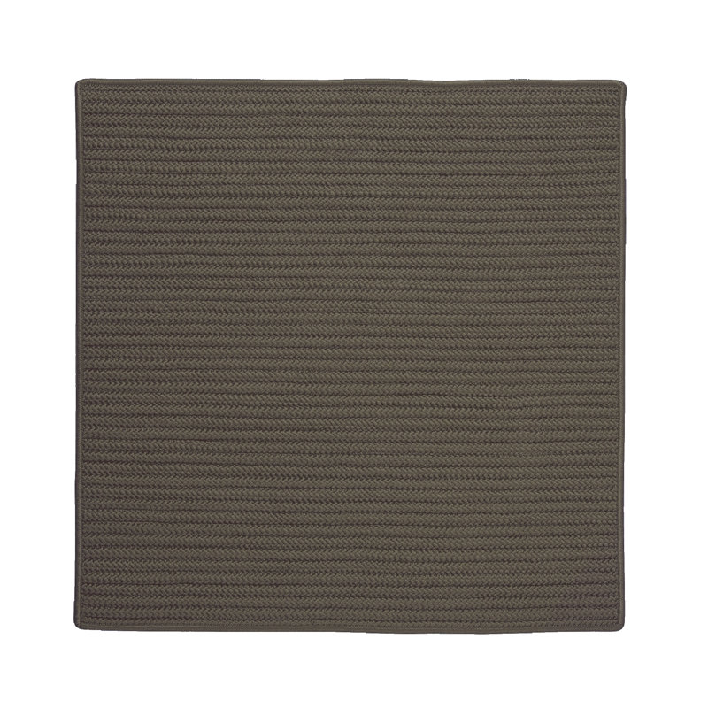 Tapis gris tressé, Carré 3 pi