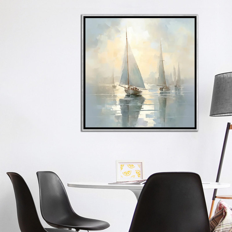 «Silent Sailing, One», reproduction d'art encadrée, H 37 po x l 37 po, Reproduction encadrée sans passe-partout