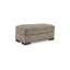 Repose-pieds Golo, 43 po, polyester gris taupe, garniture cloutée
