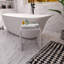 Tabouret de douche à surface solide blanc-134973989