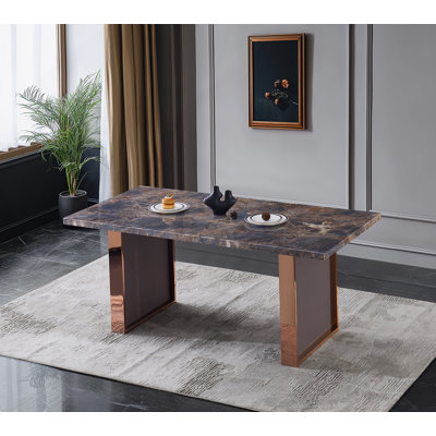 Table de salle à manger rectangulaire 1 pièce sans chaise