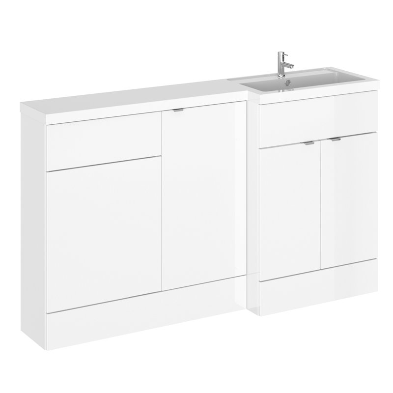 Fusion 150.4mm Bathroom Vanity with Basin, Gloss White