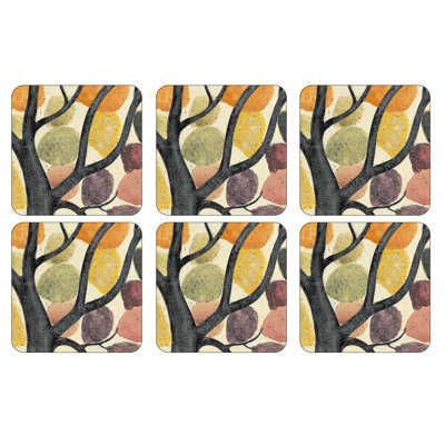 Pimpernel Dancing Branches Coasters 4"X 4"