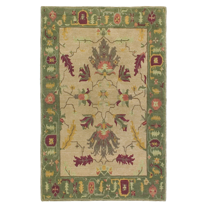 Traditional And Arts And Crafts Hand Knotted Wool Oriental Area Rug, Rectangle 10' x 14'