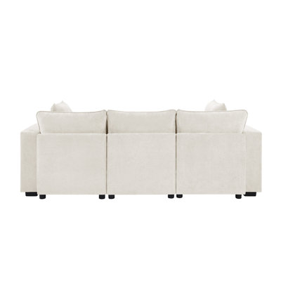 L-shaped Sofa with a Movable Ottoman
