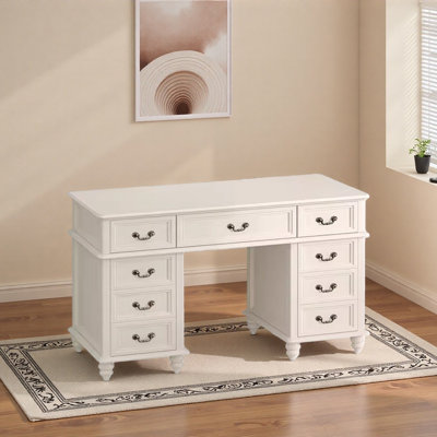 American-style Nine-drawer Storage Writing Desk