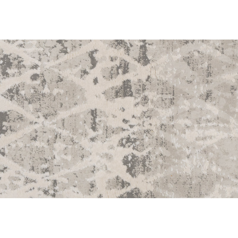 Tapis ivoire / argenté Alverez, Rectangle 9 pi 2 po x 12 pi 10 po