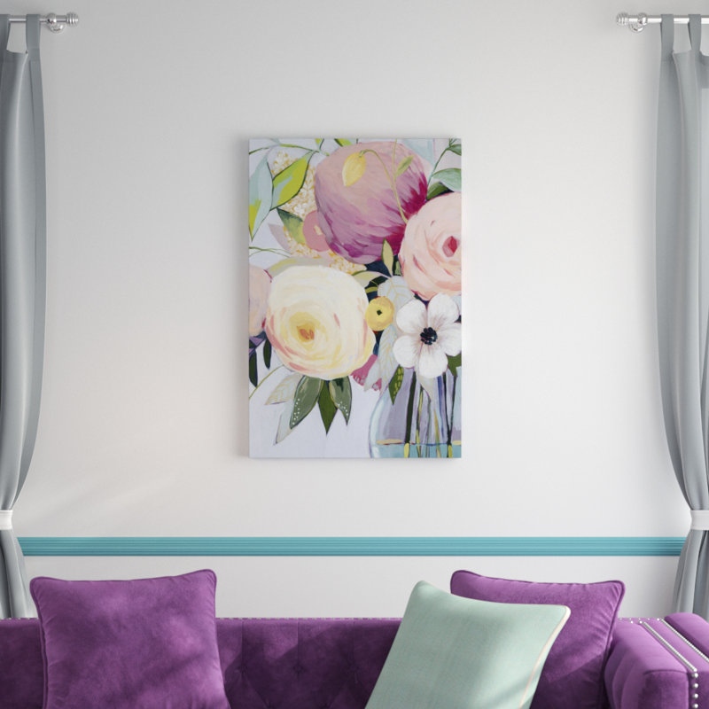 «Georgia Bouquet I», peinture sur toile, H 36 po x l 24 po