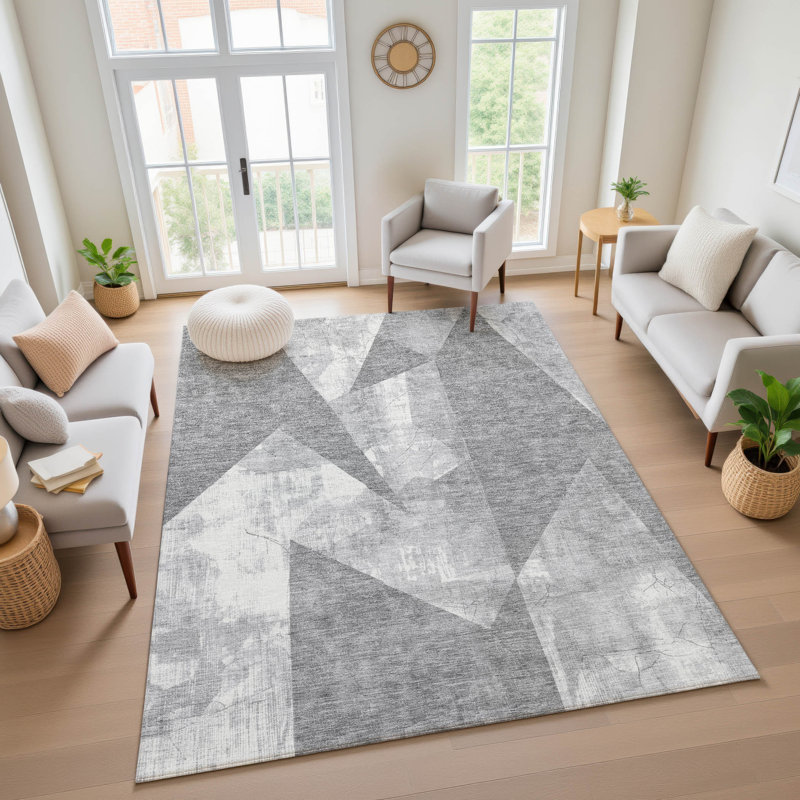 Premium Machine Washable Ashington AMF1838 Modern Rug, Rectangle 2'6" x 3'10"