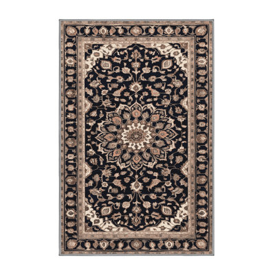 Machine Washable Persian Gray Area Rug
