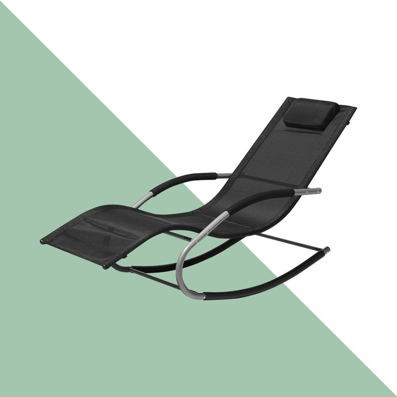 Caruthers 149 cm Long Single Chaise, Black
