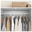 Armoire-penderie 4 portes avec miroir, éclairage DEL, 2 tiroirs, meuble de rangement en bois avec garde-robe et étagères réglables, blanc-335453771