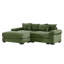 Canapé modulaire surdimensionné en forme de L 92 po Cloud, tissu en velours côtelé doux, avec méridienne, accoudoirs larges à assise profonde, conception ergonomique, 6 coussins décoratifs, assemblages faciles, chaises longues