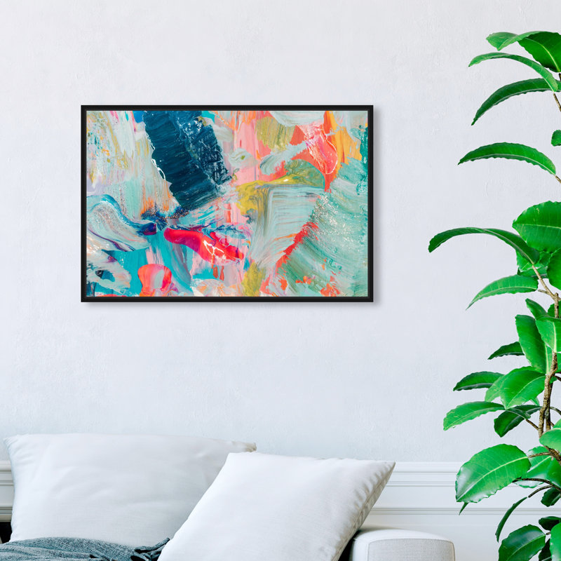«Abstract That Love Feeling», impression sur toile, H 16 po x l 24 po, Toile encadrée, Noir