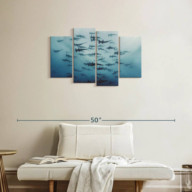 Brampt frisson de requins-marteaux, H 22 po x l 36 po