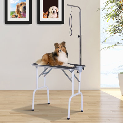 80cm H x 81cm W x 48cm D Adjustable and Foldable Folding Grooming Table