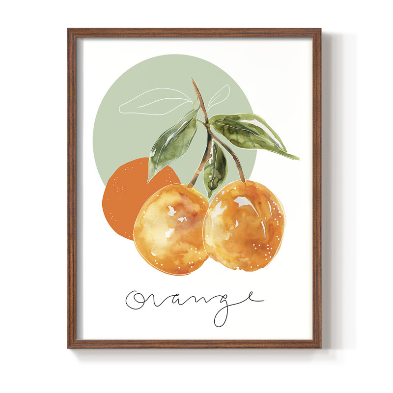 " Orange ", 21" H x 17" W, Walnut