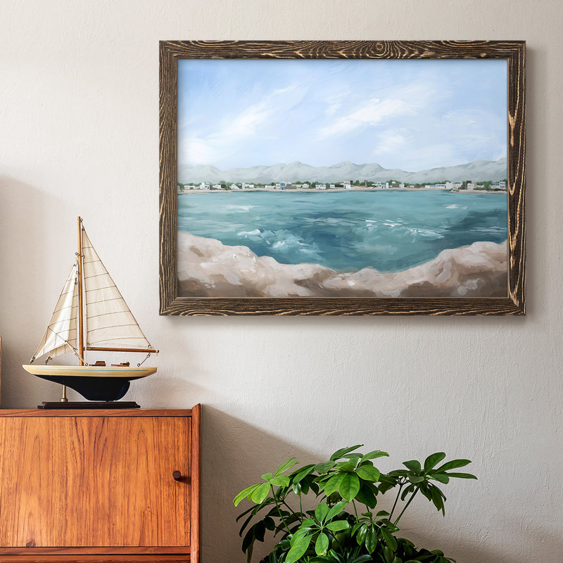 Turquoise Isle III, reproduction d'art sur toile, Noyer, H 22 po x l 32 po x P 1,5 po