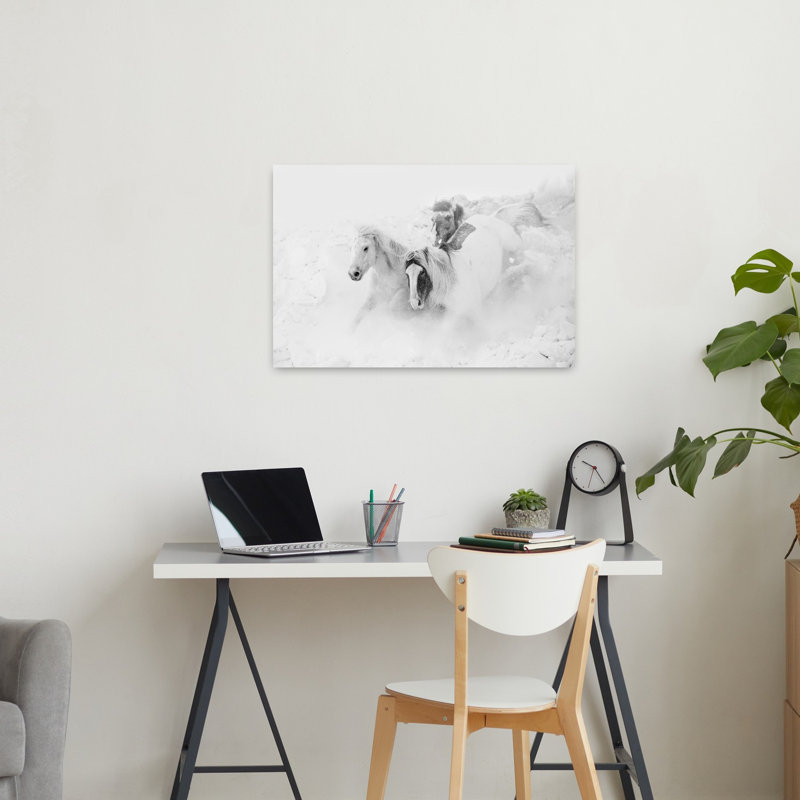 Reproduction d'art mural cheval sauvage, 24" H x 36" W