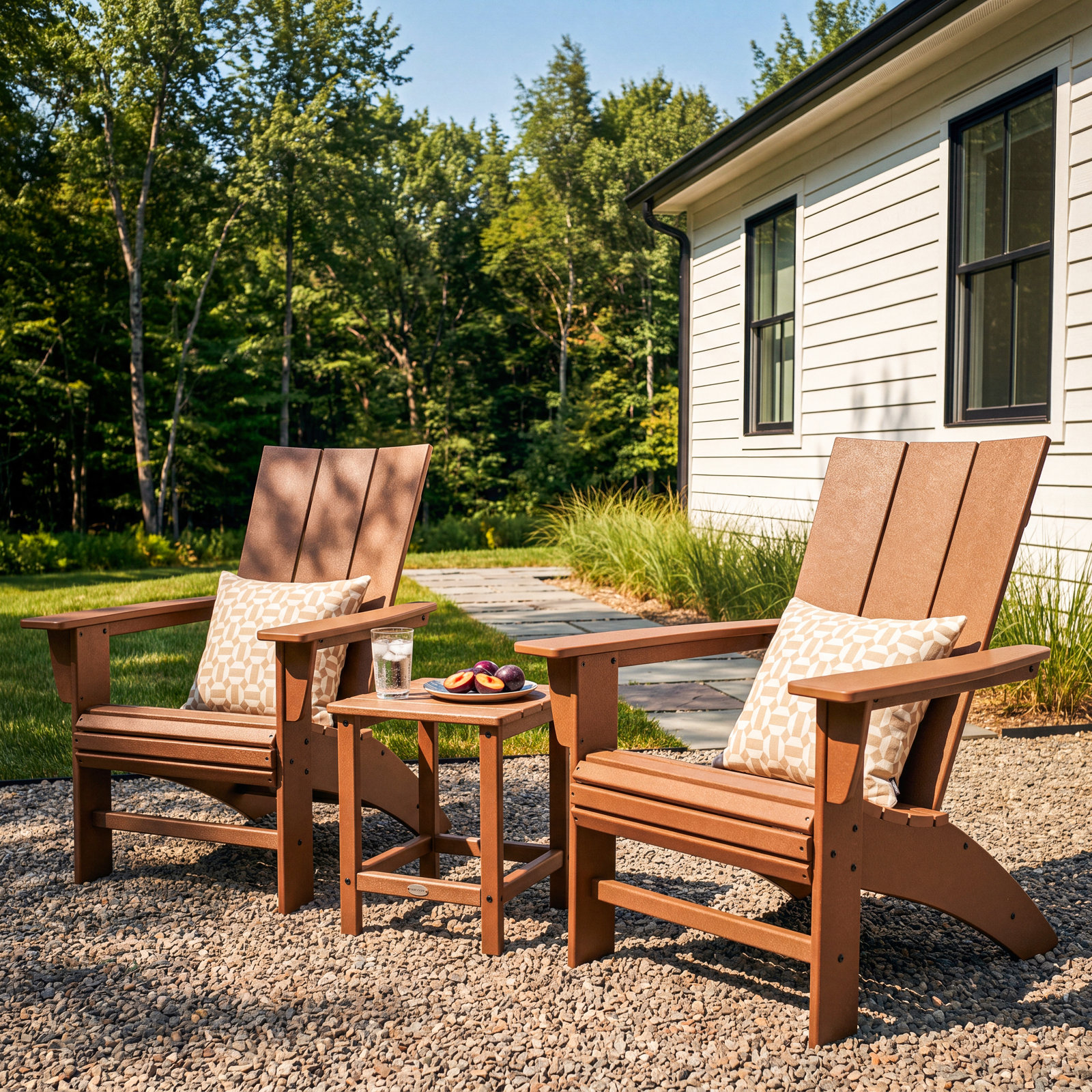 POLYWOOD® Modern Adirondack Chair, Teak