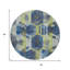 Tapis d'intérieur rond lavable géométrique 8 pi
