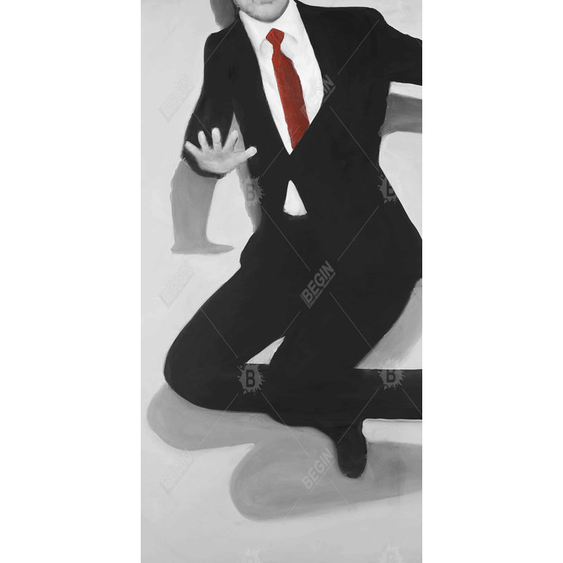 Classical jumping man - 15.75"x31.50" Desk mat