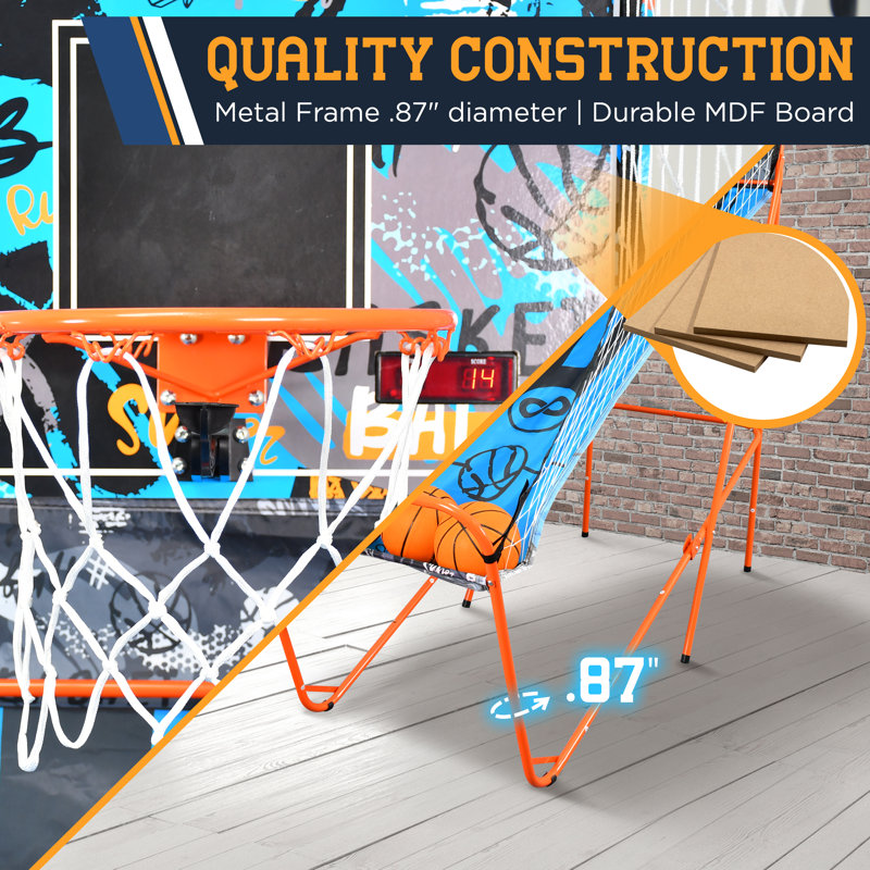 Jeu d'arcade d'intérieur pour la maison avec basket-ball numérique à DEL électronique