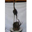 Statue fontaine Great Blue Heron, sculpture cuivre et métal bronze pour le jardin, L 22 po x l 21 po x H 49 po