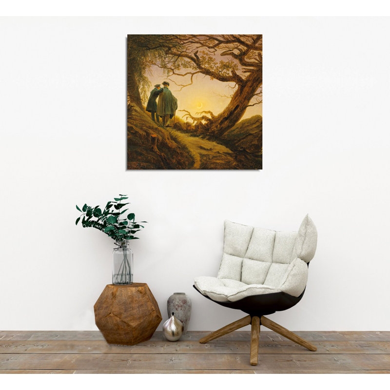 Caspar David friedrich - peinture sur toile tendue