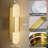 Dimmable Led Gold Wall Mounted Sconce With Alabaster Shade-1258659136